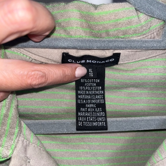 Club Monaco Terry Cotton Mens Polo Shirt - XL - Picture 3 of 3